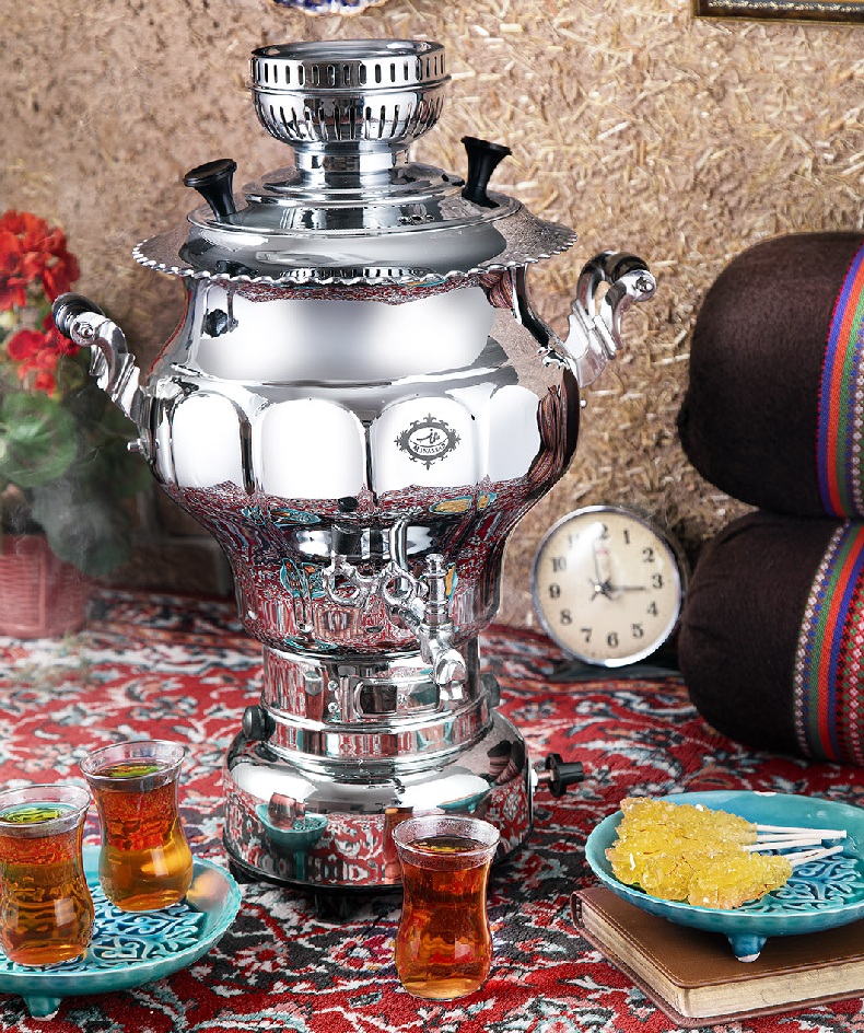 سماور گازسوز عالی نسب مدل نقشینه ظرفیت 6 لیتر