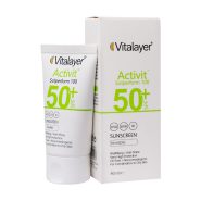 کرم ضد آفتاب ویتالیر SPF50 مدل اکتی ویت مناسب پوست های چرب و آکنه دار