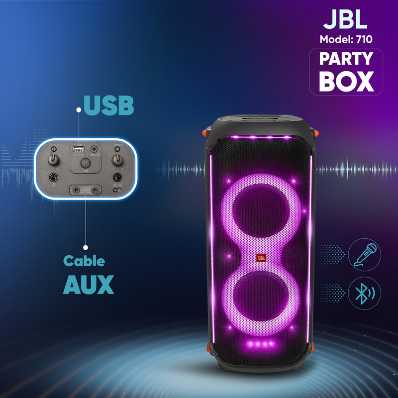 اسپیکر جی بی ال مدل PartyBox 710 با توان 800 وات