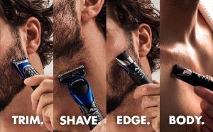 Gillette Styler, 1 Beard Trimmer for Men with 1 ProGlide Razor Blade Refill, 1 Battery, 3 Comb Attachments, Waterproof