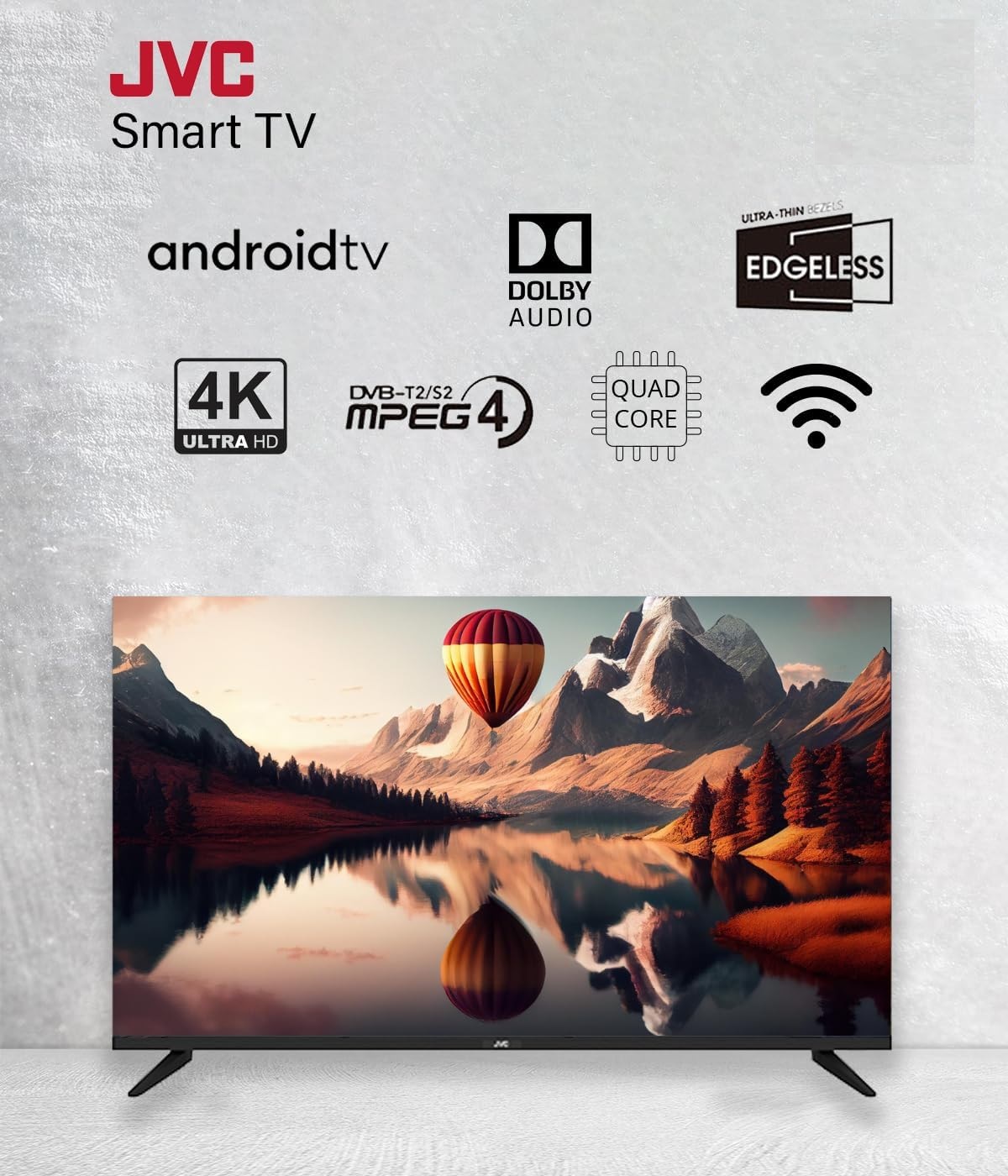 JVC 65-Inch Smart UHD 4K TV LT65N675 Black