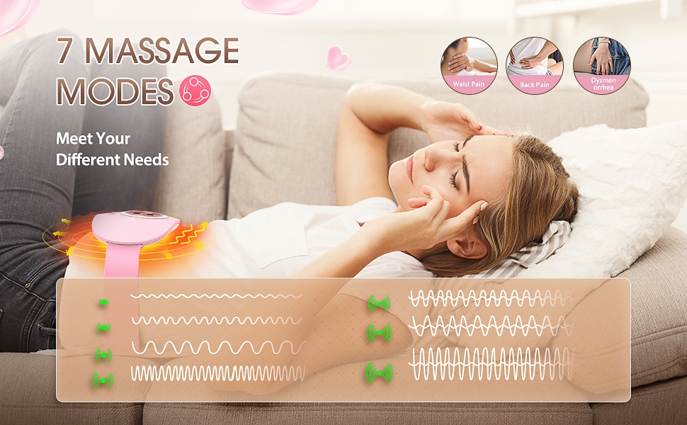 Portable Heating Pad for Period Cramps, Belly, Neck and shoulders