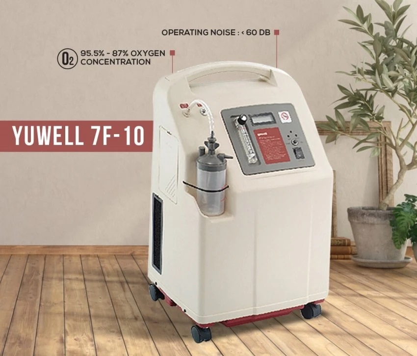 yuwell High Capacity Oxygen Concentrator Machine - 10 Litres Per Minute, Up To 95% Concentration