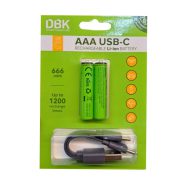 باتری نیم قلمی قابل شارژ دی بی کی مدل USB-C LI-ION