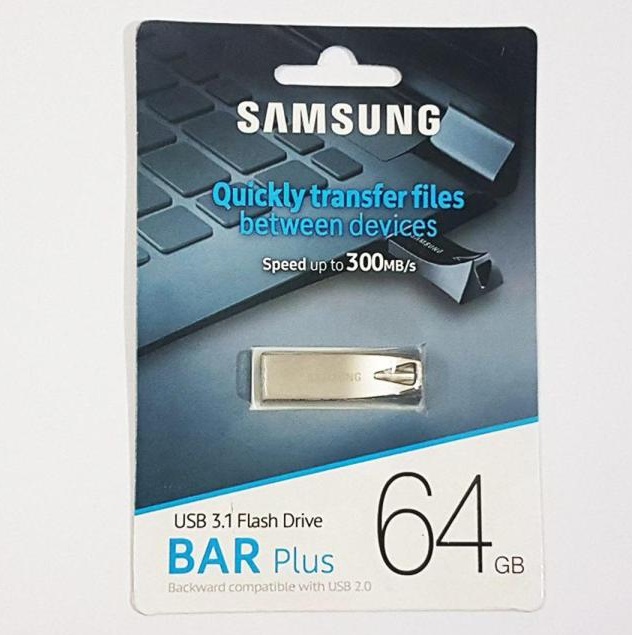فلش مموری سامسونگ مدل Bar Plus USB 3.1 ظرفیت 64 گیگابایت فلش مموری سامسونگ مدل Bar Plus USB 3.1 ظرفیت 64 گیگابایت