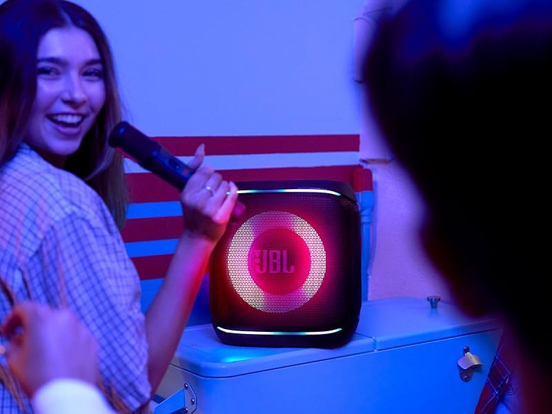 JBL PartyBox Encore Essential 2 – Portable Bluetooth Speaker, Water-Resistant, Deep Bass, 12H Playtime, USB-C Charging, LED Light Effects