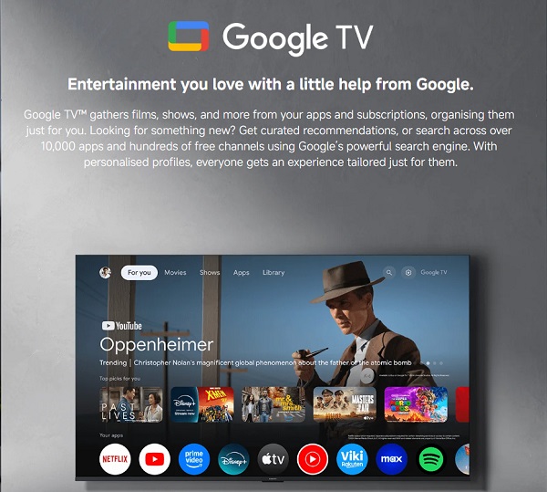 Xiaomi Smart TV A 55" 2026 Google TV™ 4k Resolution